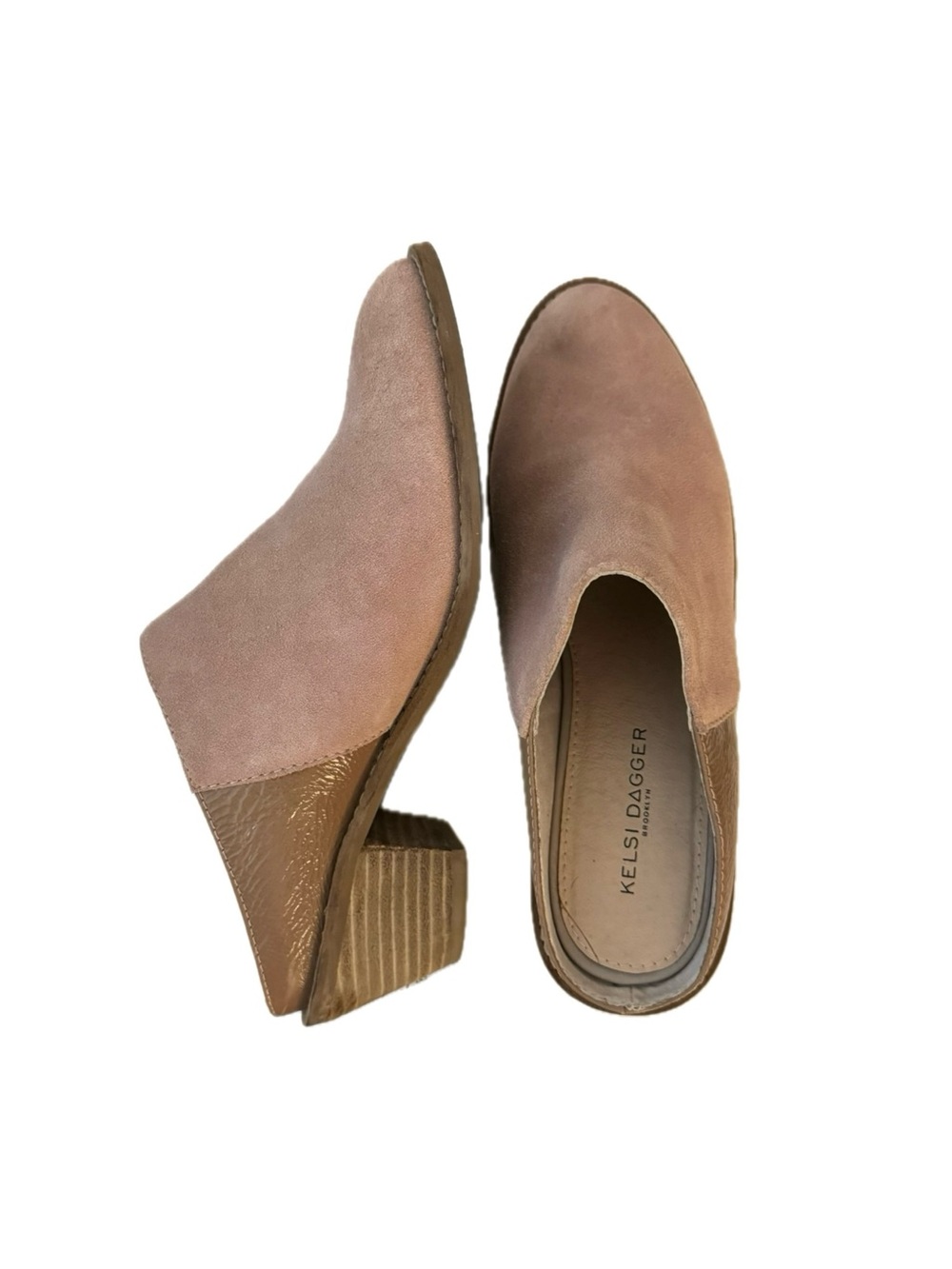 Kelsi Dagger Brooklyn Kellum Slip-on Mules in Luxurious Vegan Suede Leather 7.5